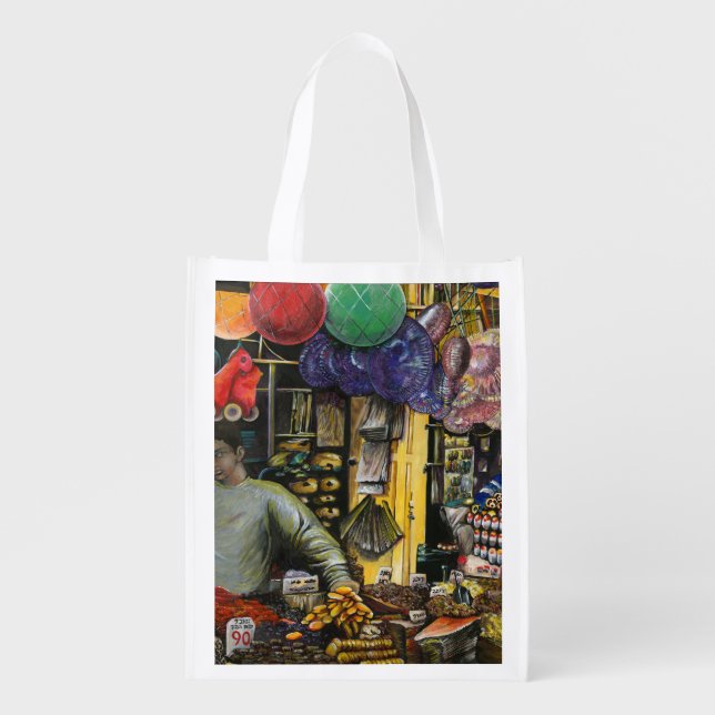 Traditions of Ancient Commerce, Jerusalem Reusable Grocery Bag (Front)