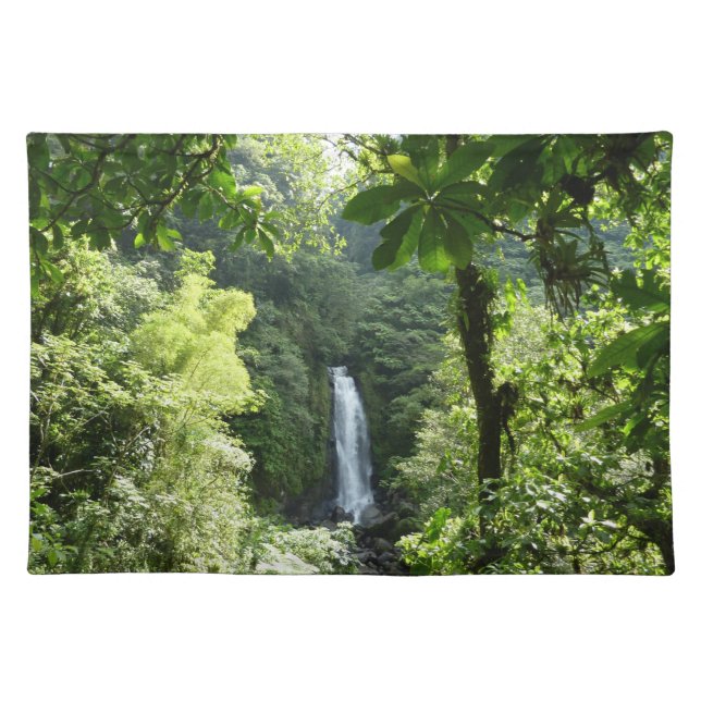 Trafalgar Falls Tropical Rainforest Photography Cloth Placemat (Front)