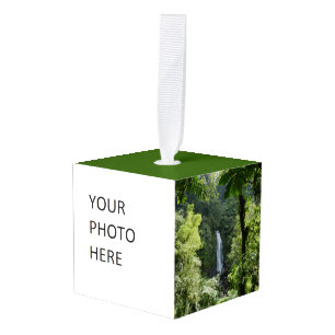 Trafalgar Falls Tropical Rainforest Photography Cube Ornament