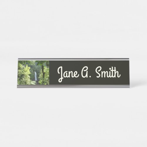 Trafalgar Falls Tropical Rainforest Photography Desk Name Plate