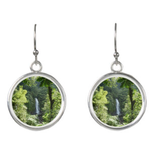 Trafalgar Falls Tropical Rainforest Photography Earrings
