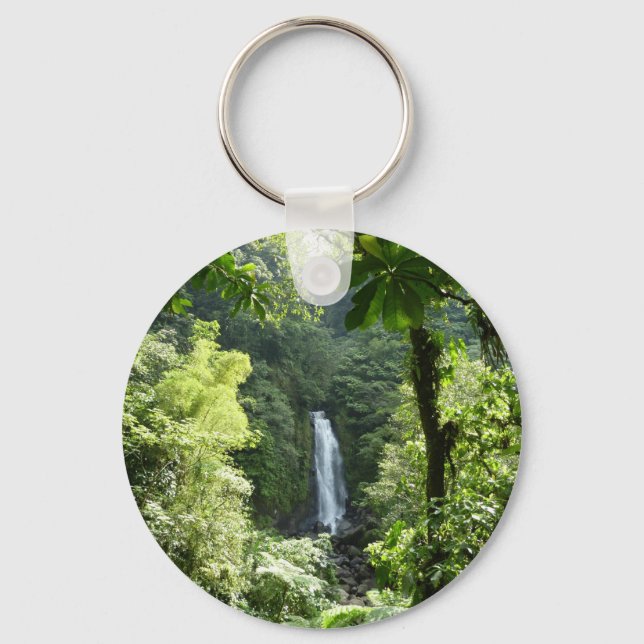 Trafalgar Falls Tropical Rainforest Photography Keychain (Front)