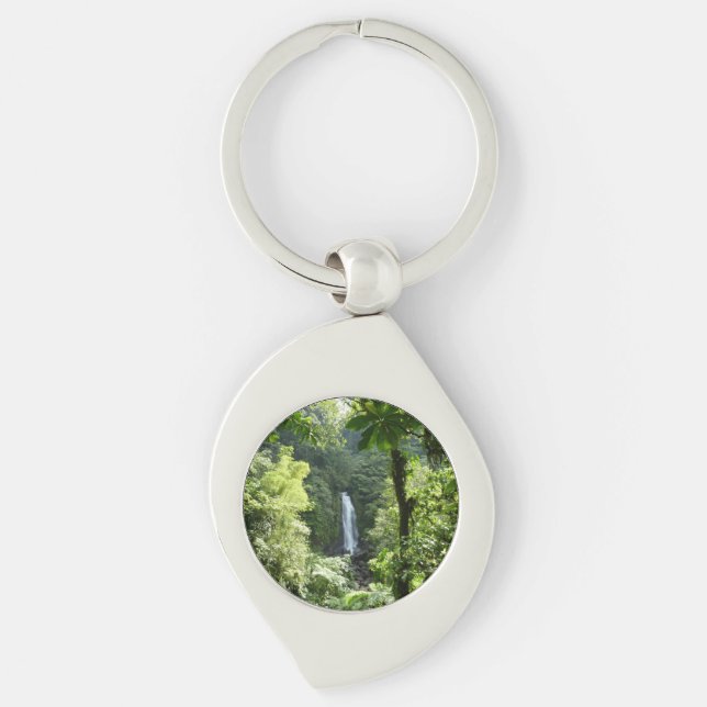 Trafalgar Falls Tropical Rainforest Photography Keychain (Front)