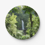 Trafalgar Falls Tropical Rainforest Photography Paper Plate