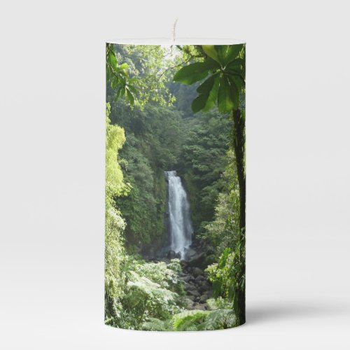 Trafalgar Falls Tropical Rainforest Photography Pillar Candle