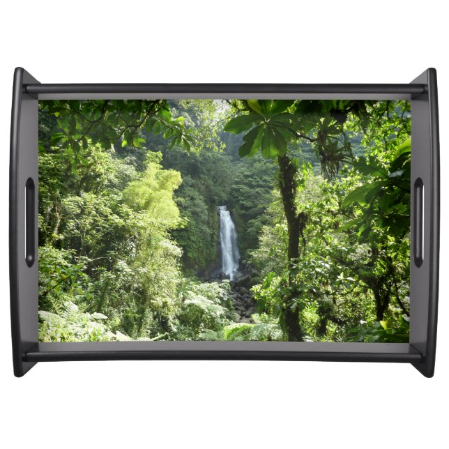 Trafalgar Falls Tropical Rainforest Photography Serving Tray (Front)