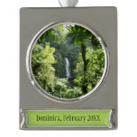 Trafalgar Falls Tropical Rainforest Photography Silver Plated Banner Ornament