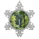 Trafalgar Falls Tropical Rainforest Photography Snowflake Pewter Christmas Ornament