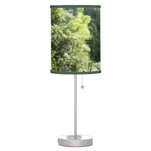 Trafalgar Falls Tropical Rainforest Photography Table Lamp (Left)