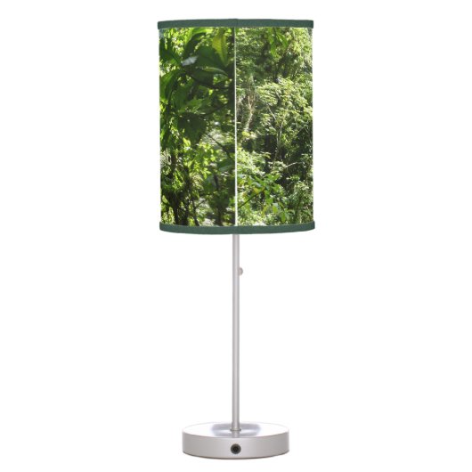 Trafalgar Falls Tropical Rainforest Photography Table Lamp (Back)