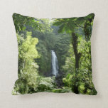 Trafalgar Falls Tropical Rainforest Photography Throw Pillow