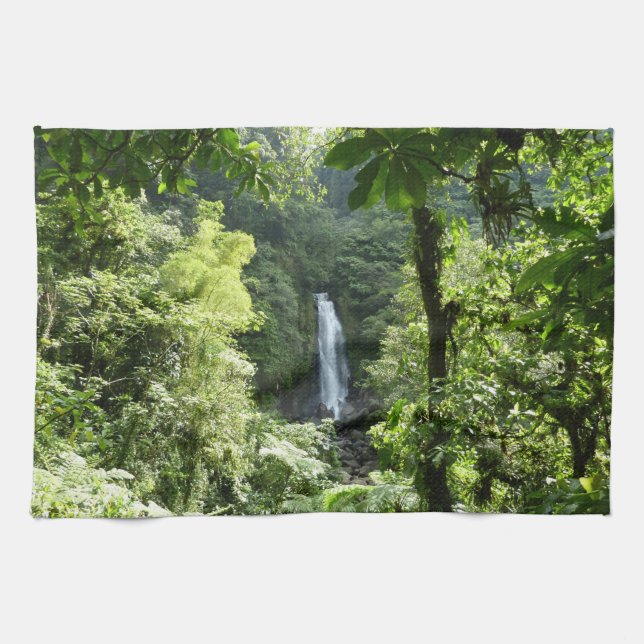 Trafalgar Falls Tropical Rainforest Photography Towel (Horizontal)
