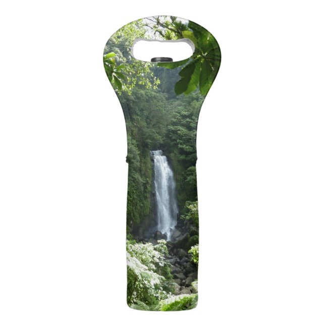 Trafalgar Falls Tropical Rainforest Photography Wine Bag (Front)