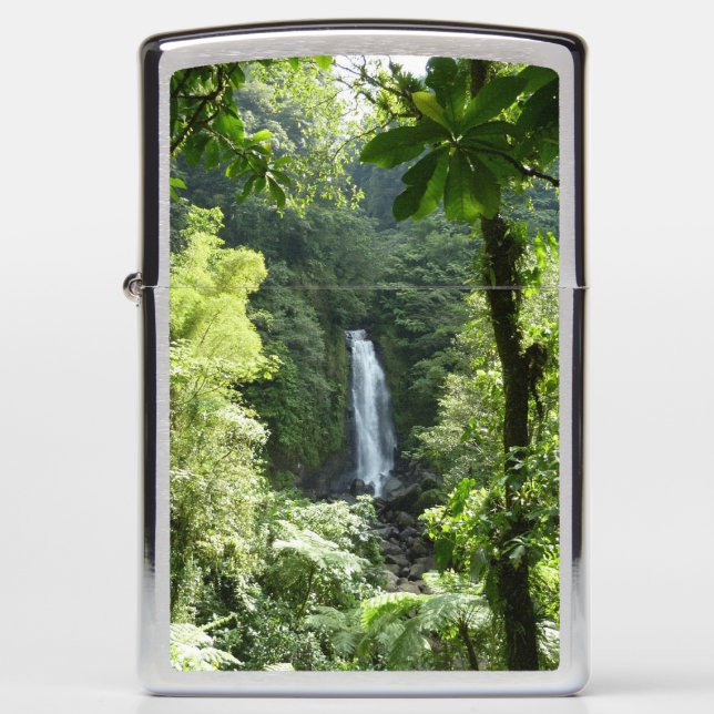Trafalgar Falls Tropical Rainforest Photography Zippo Lighter (Front)