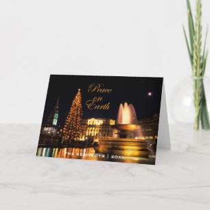Trafalgar Square at Christmas, London Holiday Card