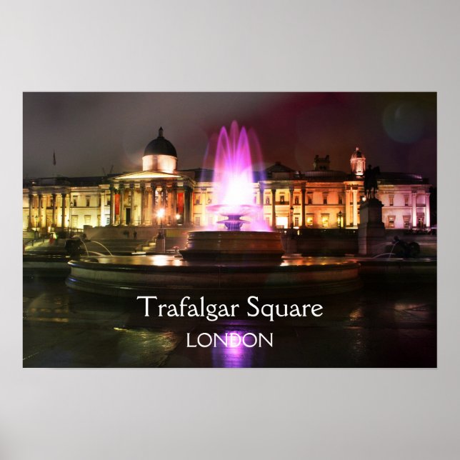 Trafalgar Square Fountain Poster (Front)