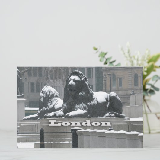 Trafalgar Square London - Snow (Standing Front)