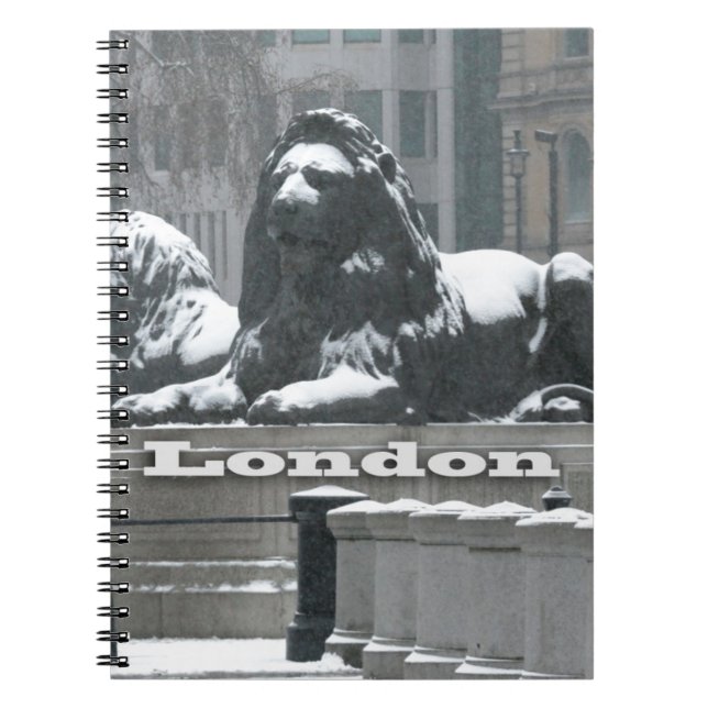 Trafalgar Square London - Snow Notebook (Front)