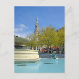Trafalgar Square, London UK Postcard