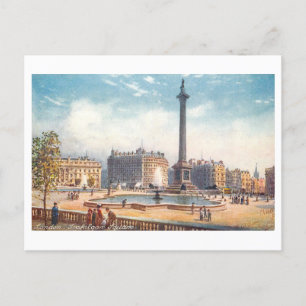 Trafalgar Square London Vintage Postcard