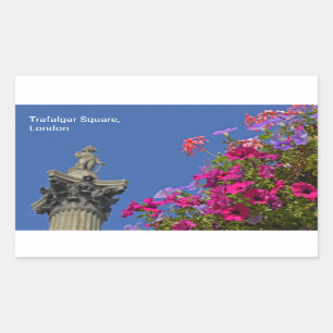 Trafalgar Square Nelson's Column, London UK Rectangular Sticker