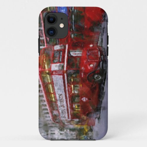 Trafalgar Square Red Double_decker Bus London UK iPhone 11 Case