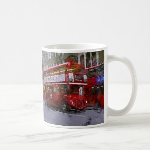 Trafalgar Square Red Double_decker Bus London UK Coffee Mug