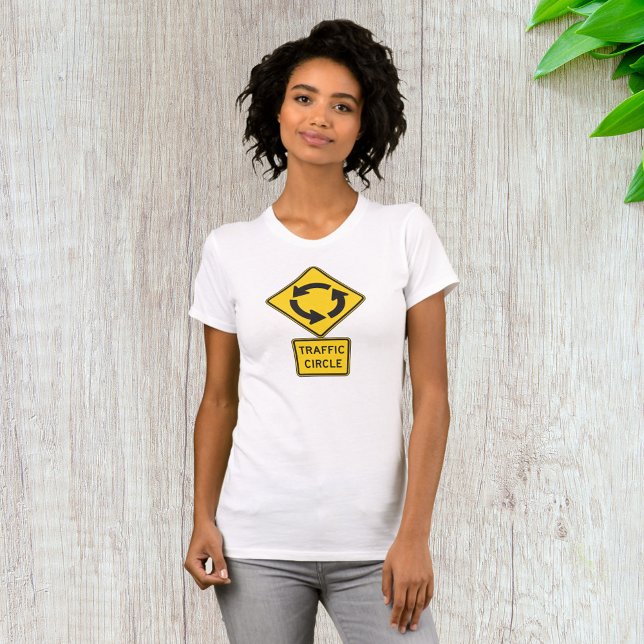 Traffic Circle Road Sign Yellow Diamond T-Shirt (Creator Uploaded)