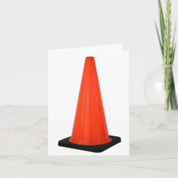 Traffic Cone Card by BearOnTheMountain at Zazzle