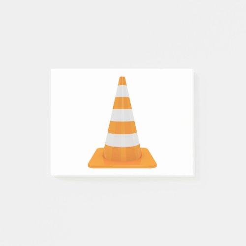 Traffic cone post_it notes