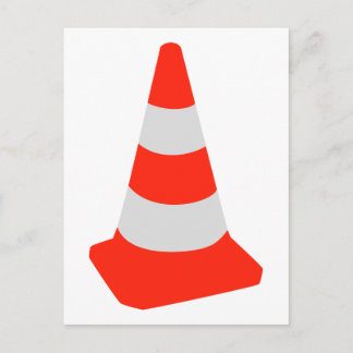 Traffic cone postcard