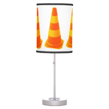 Traffic Cone with Yellow Stripes