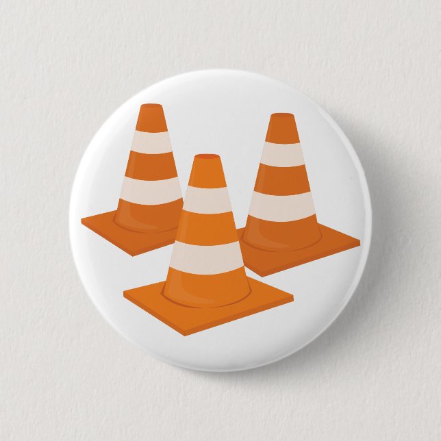 Traffic Cones Pinback Button (Front)