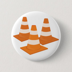 Traffic Cones Pinback Button
