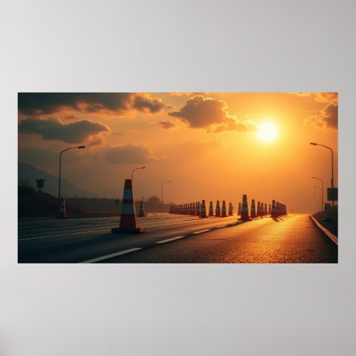 Traffic cones poster