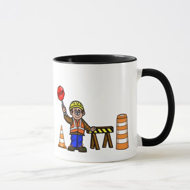 Traffic Control Road Construction Man Mug (Right)
