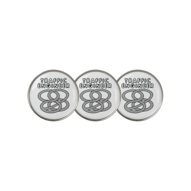 Traffic Engineer Highway Interchange Golf Ball Marker (3 Up)