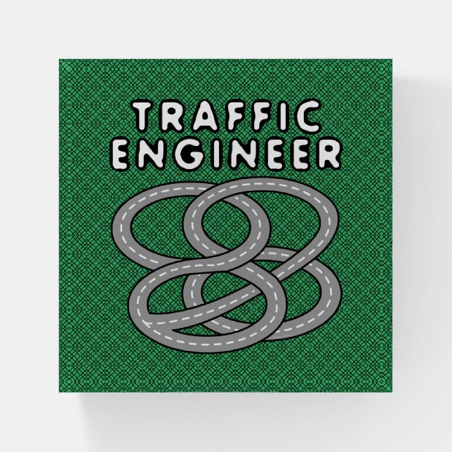 Traffic Engineer Highway Interchange  Paperweight (Front)