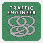 Traffic Engineer Highway Interchange  Square Sticker