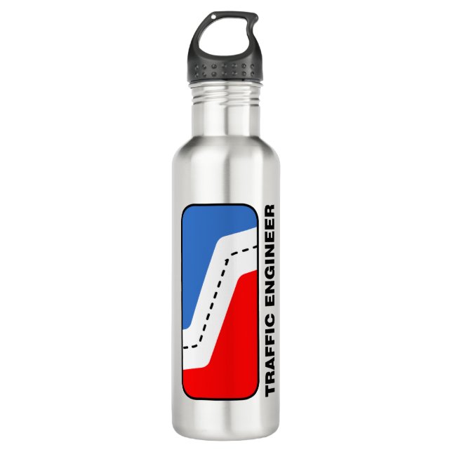 Traffic Engineer League Stainless Steel Water Bottle (Front)
