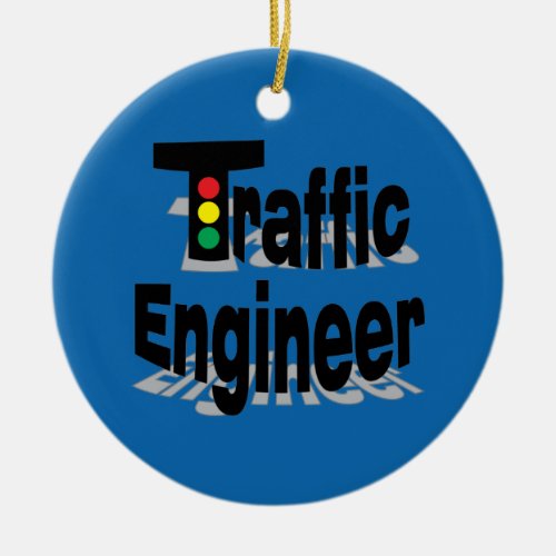 Traffic Engineer Lights Ceramic Ornament
