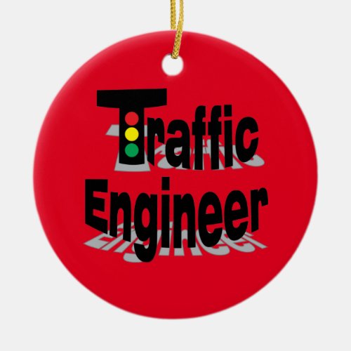 Traffic Engineer Lights Ceramic Ornament