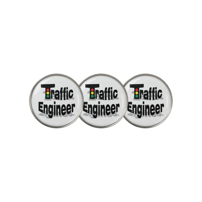 Traffic Engineer Lights Golf Ball Marker (3 Up)