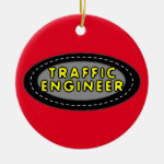 Traffic Engineer Oval  Ceramic Ornament