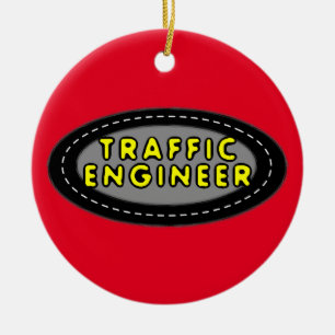 Traffic Engineer Oval  Ceramic Ornament