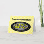 Traffic Engineer Oval Graduation card