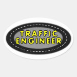 Traffic Engineer Oval Oval Sticker