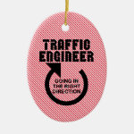 Traffic Engineer Right Direction Ceramic Ornament