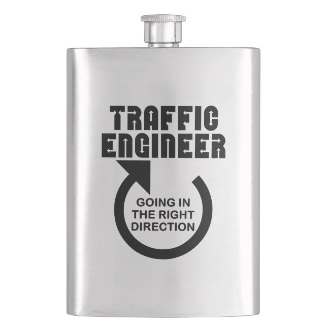 Traffic Engineer Right Direction Flask (Front)