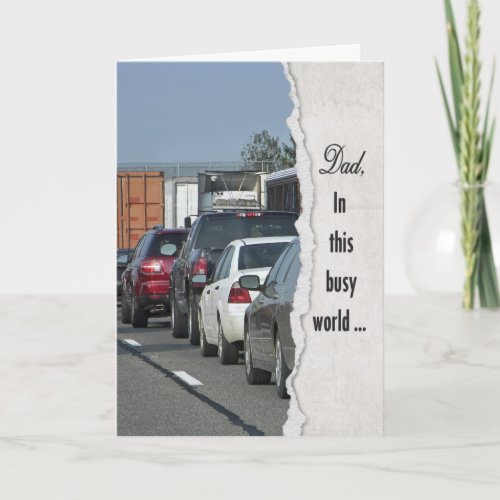 Traffic Jam _ Birthday for Dad Card